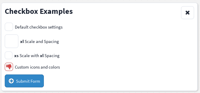 Checkbox demonstration