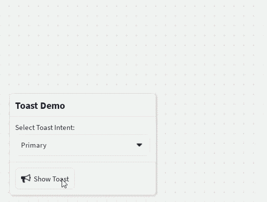 Toast demonstration